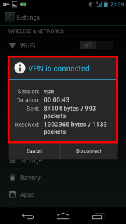 VPN接続状況