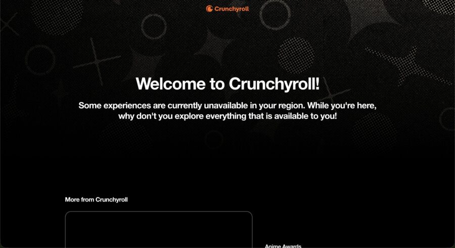 Crunchyroll（クランチロール）のエラー画面