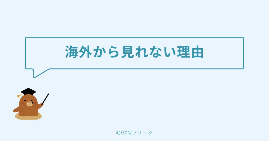 Lemino（旧dTV）を海外から見れない理由