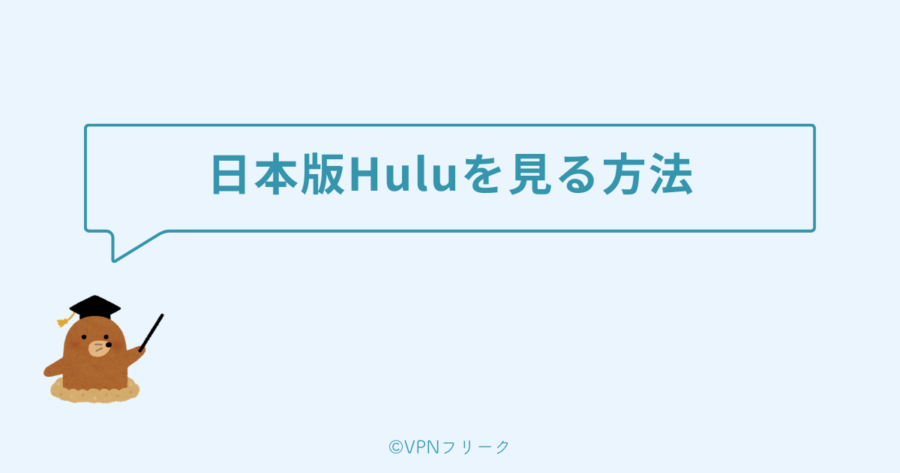 海外から日本版Huluを見る方法【VPNを使えば視聴可能】