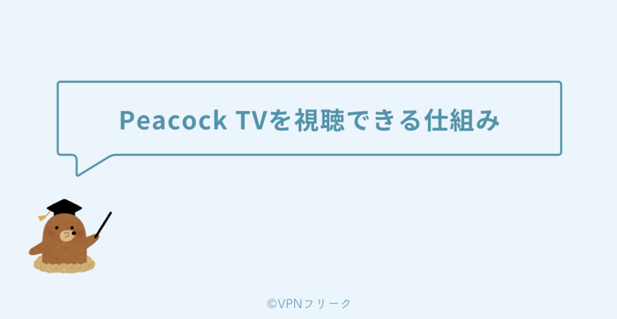 VPNを使えば日本からPeacock TVを視聴できる仕組み
