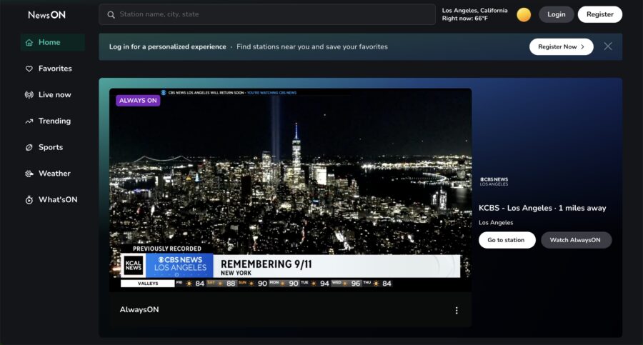 NewsONの公式サイトにアクセス