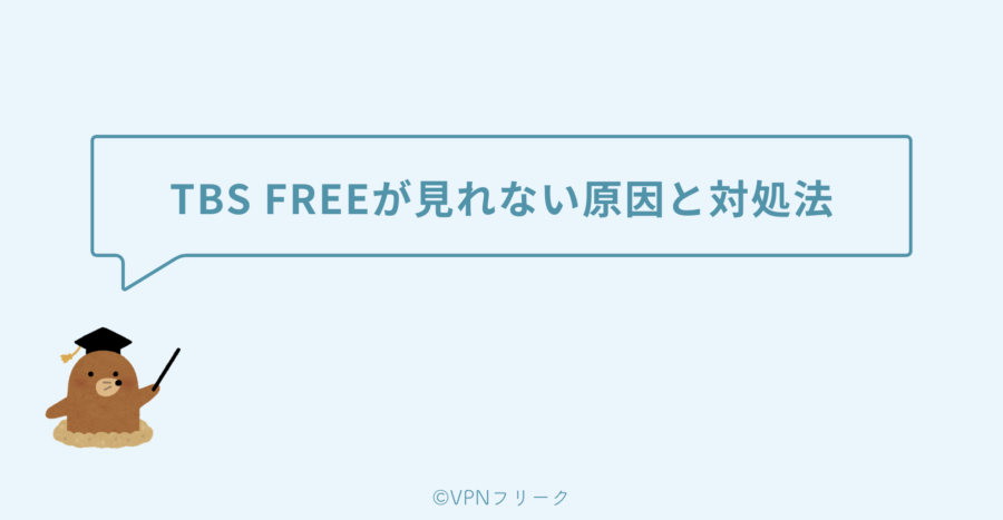 VPNに接続してもTBS FREEが見れない?原因と対処法