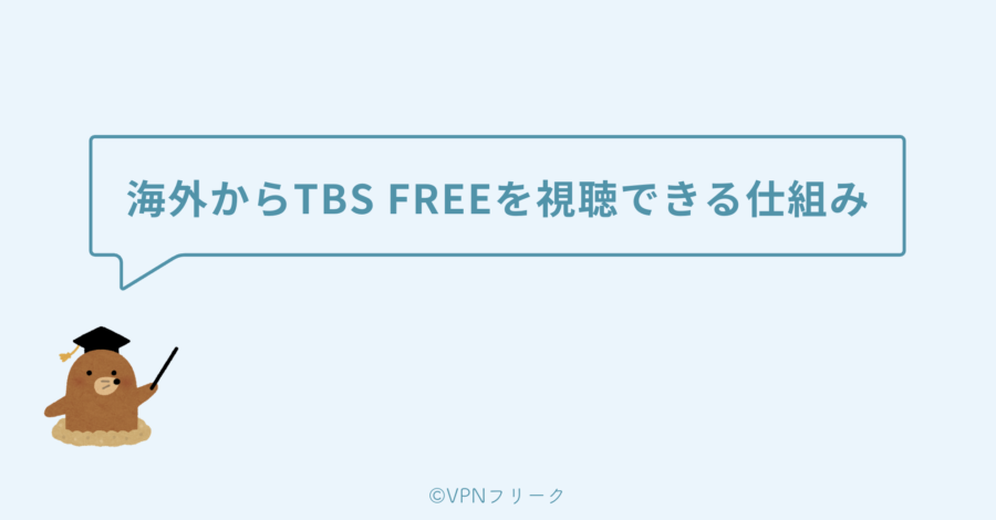 VPNを使えば海外からTBS FREEを視聴できる仕組み
