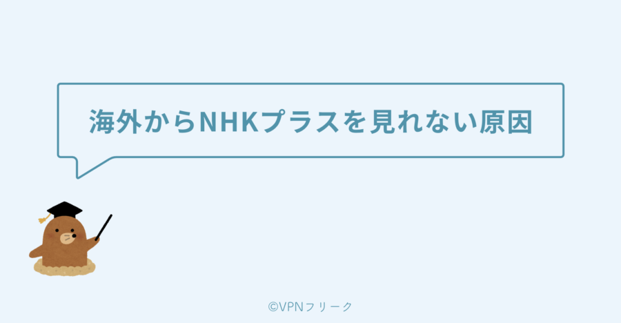 NHKプラスが海外から見れないのは「ジオブロック」が原因