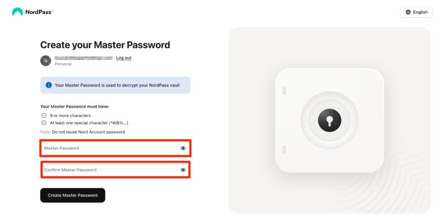 マスターパスワード