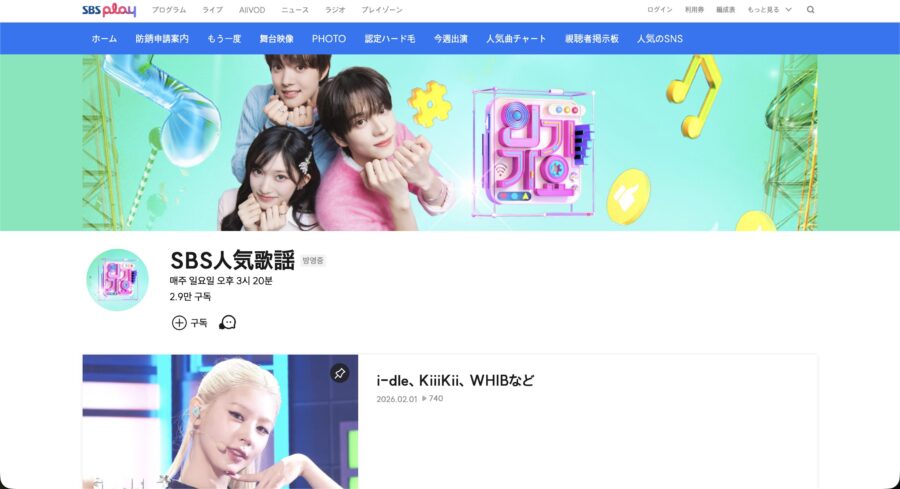 日曜日の生放送を無料で見たいなら「SBS公式+VPN」