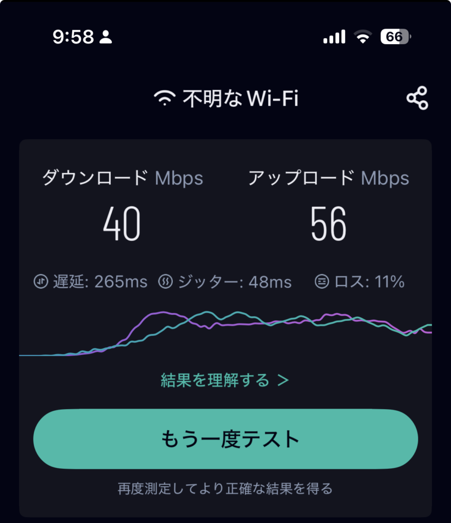 MillenVPN イギリスの測定結果(2026年3月 / スマホ)