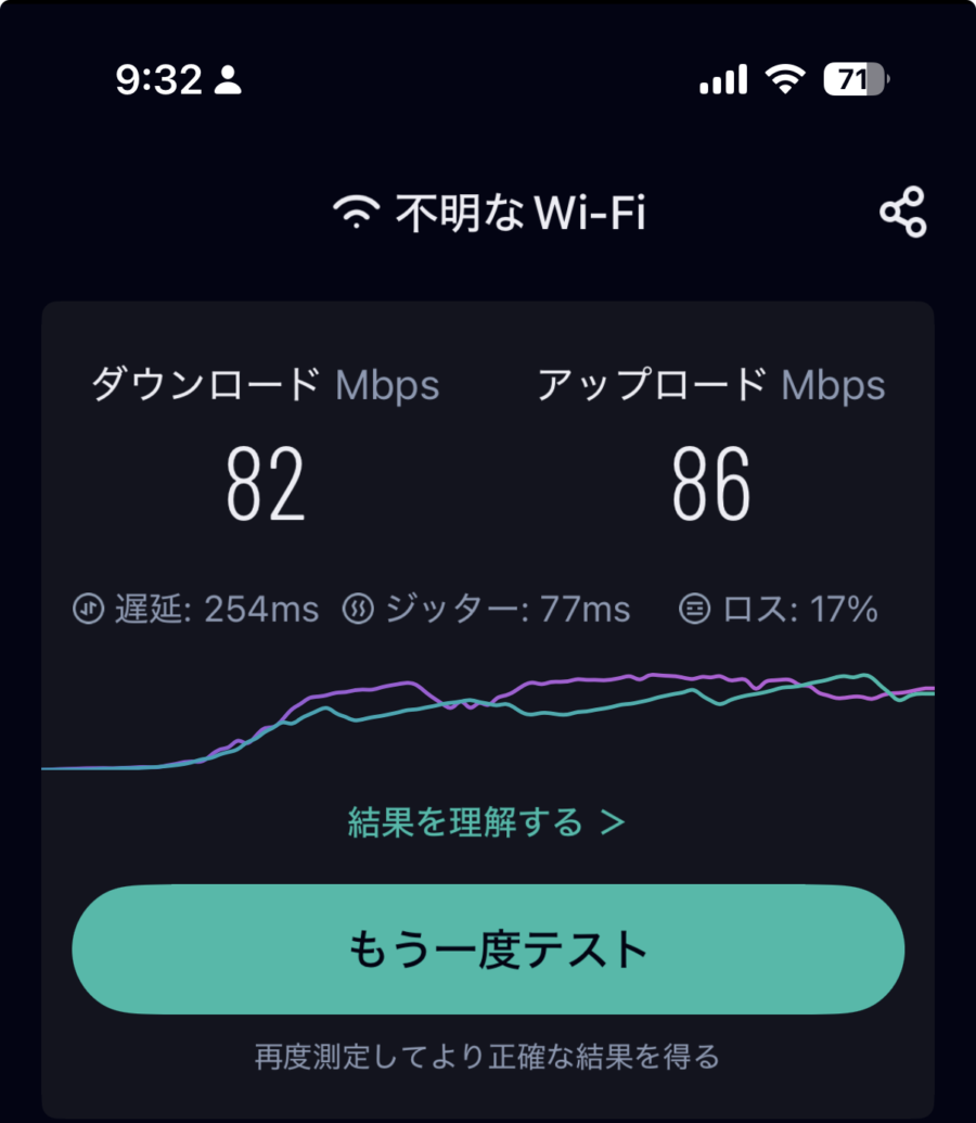 NordVPN イギリスの測定結果（2026年3月 / スマホ）