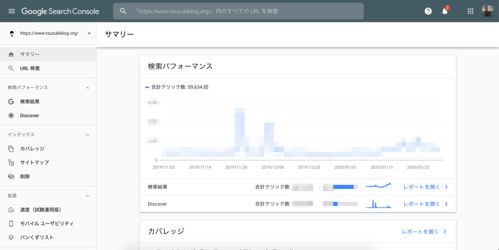 その①:Google サーチコンソール