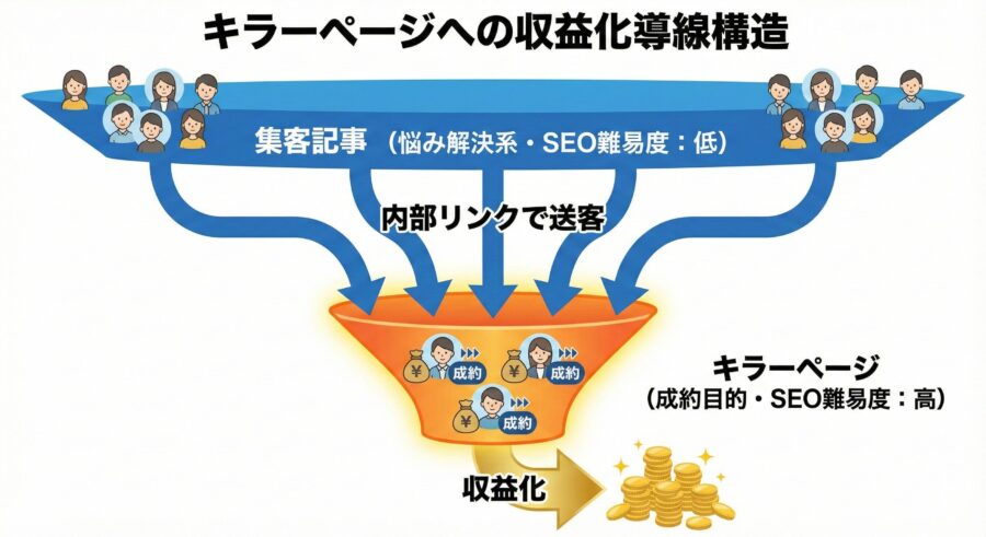 収益化したい「キラーページ」へリンクを集める